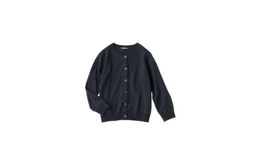 [ファミリア]丸首カーディガン アクリル60%ウール40% ※ネイビー 150cm ALPEB006-NV-150