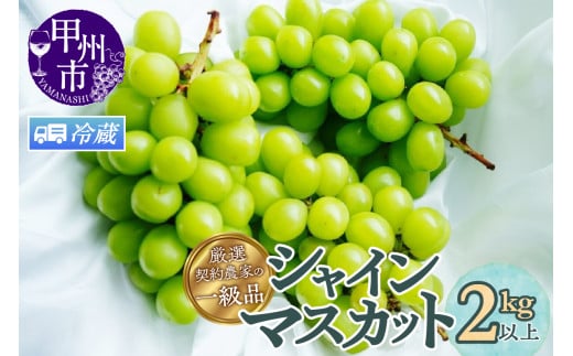 【クール配送】厳選契約農家の一級品 シャインマスカット 2kg以上 3～5房【2026年発送】（SFL）C-430CO
