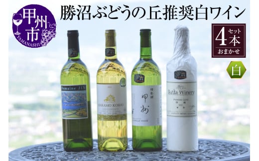 勝沼ぶどうの丘推奨 白ワイン（辛口）4本セット（KBO）D-603 【ワイン 白ワイン 甲州市 山梨県】