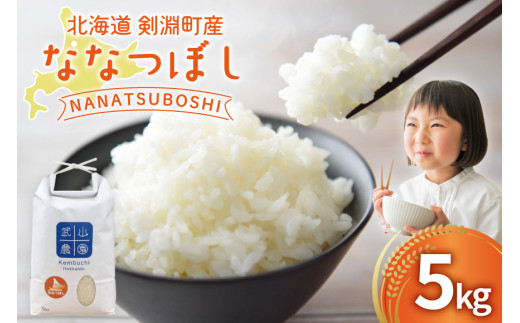 令和7年 米 ななつぼし 5kg [武山農園 北海道 剣淵町 14656340] お米 白米 精米 ご飯 ごはん コメ こめ 国産