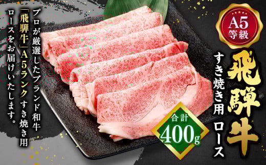 飛騨牛 A5 等級 すき焼き 用 ( ロース 400g) | 肉のかた山 牛肉 牛 肉 お肉 すき焼き用牛肉 国産 和牛 黒毛和牛 M22S36