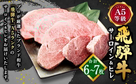 飛騨牛 A5 等級 サーロイン （3枚）＆ ヒレ （3〜4枚） | 肉のかた山 ステーキ 牛肉 牛 肉 和牛 国産 黒毛和牛