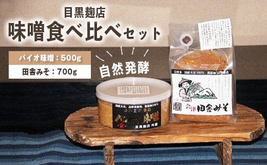 30-C 目黒麹店 味噌食べ比べセット(バイオ味噌・田舎みそ) ◇