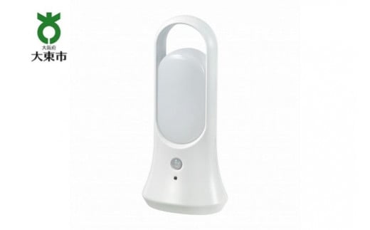 白色LEDセンサー付ライト 白色 スタンド 吊り下げ 電池式 PM-L701