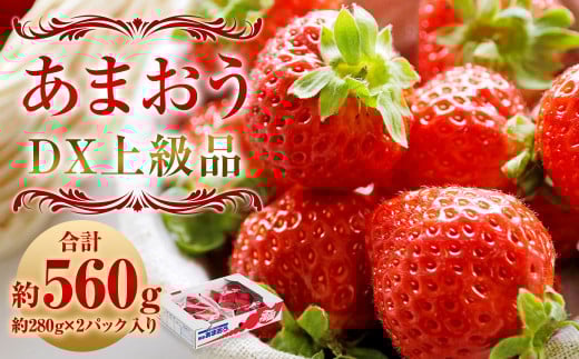 福岡県産 博多あまおう DX 上級品 約560g(約280g×2パック入り)【2025年12月上旬~2026年1月上旬発送予定】※北海道・沖縄・離島配送不可