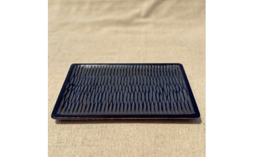 <香川漆器>27cm長角盆 ヨコツキ象谷塗【1620839】