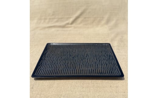 <香川漆器>39cm長角盆 ヨコツキ象谷塗(大)【1620841】