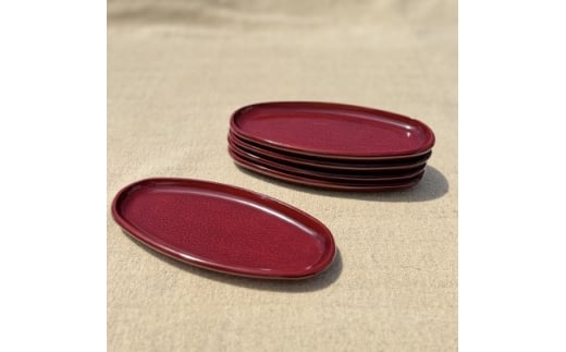 <香川漆器>小判おしぼり台 後藤塗5枚組【1620847】