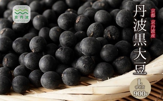 【 年内発送 】 丹波黒大豆 Lサイズ 900g お正月 おせち用 京都 京丹波町産 丹波黒豆 新豆 国産 お取り寄せ ご当地グルメ 生産者限定 令和7年産 L 生豆 大粒 小分け ※北海道・沖縄・その他離島への配送不可 [028KK001L]