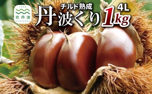チルド熟成 丹波くり 4L 1kg( 京都 京丹波町産 丹波栗 熟成 生栗)※北海道・沖縄・その他離島は配送不可 [018TNX001L]