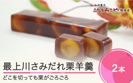 お菓子 スイーツ 和菓子 羊かん 最上川さみだれ栗羊羹 2本 送料無料 us-swkyx2