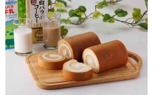 白バラ生ロールケーキギフトとみるく畑8個入