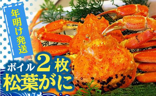【先行予約】松葉ガニ（ボイル）2枚【年明け配送】※着日指定不可※北海道、沖縄、一部離島への配送不可《ずわいがに　かに　カニ　蟹　正体》