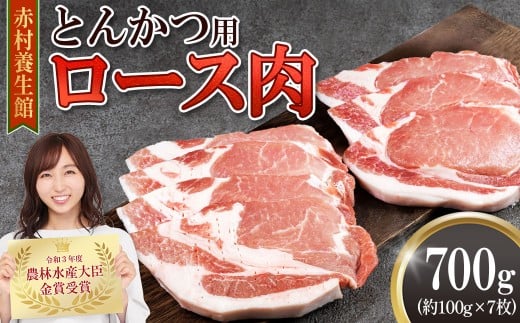 赤村養生館 豚とんかつ用ロース肉 700g B10