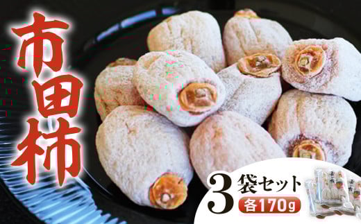 A-112 南信州に伝わる伝統の味「市田柿」170g×3袋セット<2026年1月上旬~2月下旬発送>