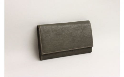 オイルヌメゴート （山羊）革（カーキ） ）| 埼玉県 草加市 長財布 職人技 風琴マチ お洒落 スマホ収納 お祝い 贈呈 プレゼント 記念 記念品 卒業 シーズン 贈り物 嬉しい 男性 女性 高齢 革 革財布 便利 長持ち カーキー ヤギ 山羊 山羊革 レーヨン