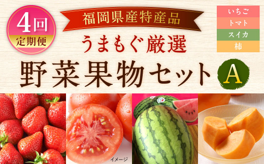 【福岡県産 特産品 年4回定期便】うまもぐ厳選 野菜果物セットA 定期便 野菜 果物 詰め合わせ