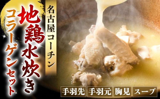 名古屋コーチン 地鶏水炊きコラーゲンセット 約600g 水炊き 水たき 鍋セット 鍋 地鶏 冷凍 福岡県 北九州市