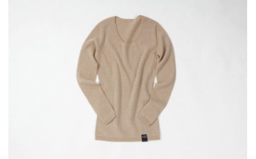 NUONEカシミヤシルククルーネックプルオーバー　ベージュ １(9号)