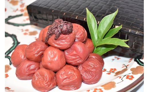 高級南高梅しそ漬梅800g入 紀州塗箱 網代模様仕上 【SW82】