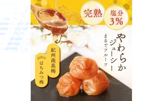 塩分3％ 完熟梅干しつぶれ梅 はちみつ梅 800g ふるさと納税