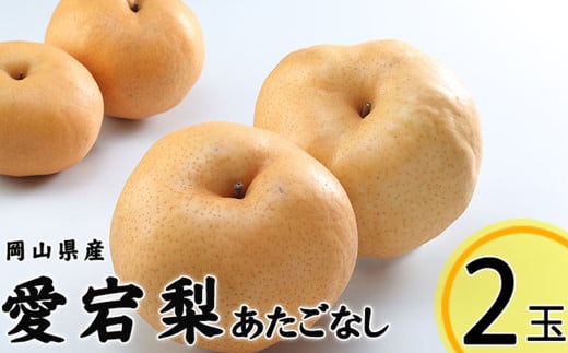 あたご梨 2玉 約1.8kg 【2025年11月下旬～12月下旬迄発送予定】 愛宕梨 梨 なし 和梨 果物 果実 フルーツ 大玉 岡山県 美咲町 常温