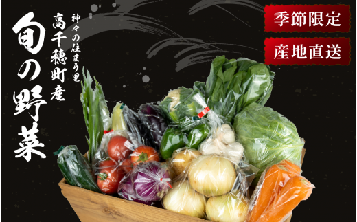 季節の里山野菜 | 野菜 詰め合わせ 詰合せ 旬 季節 食材 おまかせ セット 冷蔵 国産 新鮮 生 やさい 宮崎県 高千穂町 |_Tk005-075