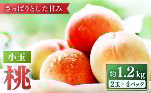 【2026年5月下旬～発送】桃 特別栽培 小玉 ハウスもも（Mサイズ：4パック） / 桃 もも モモ フルーツ 果物 旬 / 南島原市 / ふくはちファーム/福島農園 [SBS007]