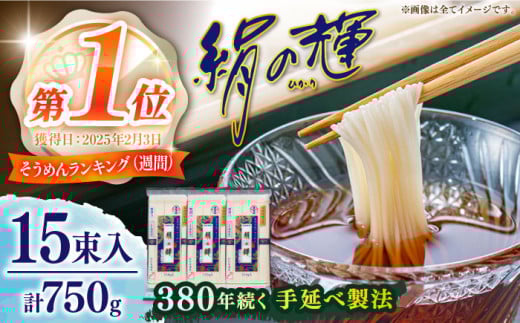 【380年以上の伝統製法】野村屋の島原手延素麺 絹の輝 15束（小袋入り） / そうめん ソーメン そうめん 手延べそうめん ソーメン 素麺 ソーメン / 南島原市 / 野村屋 [SCS010]