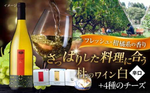奥出雲葡萄園 杜のワイン白　木次乳業チーズセット   国産 ワイン セット 島根県雲南市/有限会社奥出雲葡萄園 [AICS081]