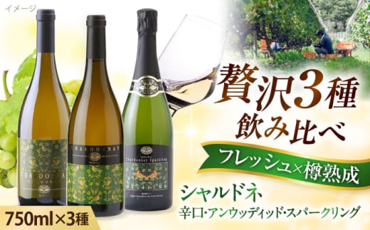 奥出雲葡萄園 シャルドネセット ワイン お酒 国産 セット 熟成ワイン 熟成 飲み比べ 酒 ギフト 白 白ワイン 辛口 果実酒 お祝 贈答用 アルコール パーティー フルボトル 島根県雲南市/有限会社 奥出雲葡萄園 [AICS043]