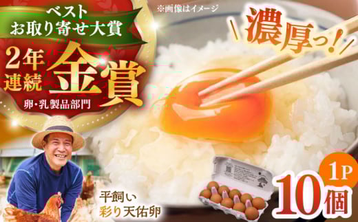 【平飼い卵】黄身の濃厚なコクと白身の甘み！たたらの里平飼い 彩り天佑卵 10個入り（10個×1P）たまご 卵 雲南 放牧卵 タマゴ 鶏卵 生卵 国産 放し飼い 卵焼き 卵かけご飯 TKG 朝食 朝ごはん ご褒美 コク 旨み 贅沢 お取り寄せ 毎日食べたい卵 美容 健康 単品 6千円 お試し 人気 高評価 ランキング 島根県雲南市/株式会社たなべたたらの里（たなべ森の鶏舎） [AIDL006]