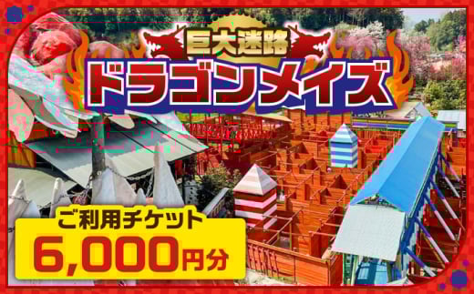 「心の駅　陽だまりの丘」 巨大迷路 ドラゴンメイズで使えるチケット 6000円分 迷路 観光  島根県雲南市/株式会社　丸隆 [AIAZ002]