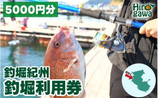 釣堀紀州 5000円分 利用券 / 体験チケット 釣堀り 釣り堀 釣り堀り 和歌山 近畿 【kit911-cp5】