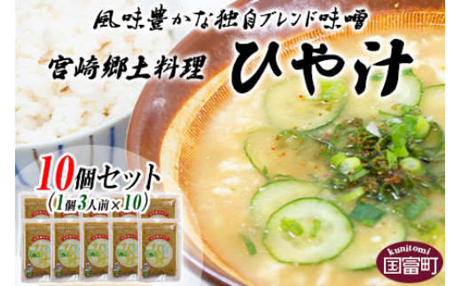 <宮崎郷土料理 冷や汁 10個セット>翌月末迄に順次出荷