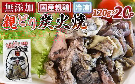 ＜親どり炭火焼（120g×20パック）＞入金確認後、翌々月迄に順次出荷【 炭火焼きチキン 宮崎地鶏 宮崎グルメ 宮崎特産 地鶏炭火焼き 簡単調理 おつまみ 家飲みおつまみ バーベキュー 宮崎の味 ご当地グルメ 本格炭火焼き ジューシー鶏肉 グルメ 鶏肉料理 煙の香り 焼き鳥風味 直火焼き 一人前パック 簡単ディナー まな板不要 】