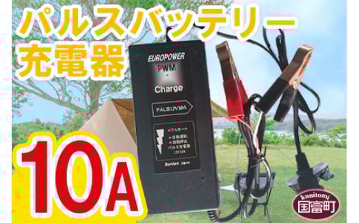 [パルスバッテリー充電器 10A]翌月末迄に順次出荷[ 節電 節約 バッテリー 手軽 コンパクト 小型 株式会社関谷 宮崎県 国富町]