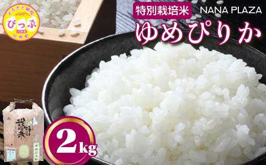 令和7年産 新米 特別栽培米 ゆめぴりか 2kg【ナナプラザ】米 お米 北海道産 北海道米 特Aランク 国産 白米 コメ 北海道 比布町 ぴっぷ 1021-011