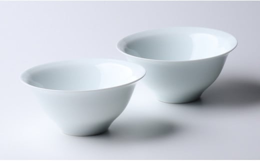 佳秀窯 西山正作 ろくろ手作り 白磁ペア小鉢 A50-108