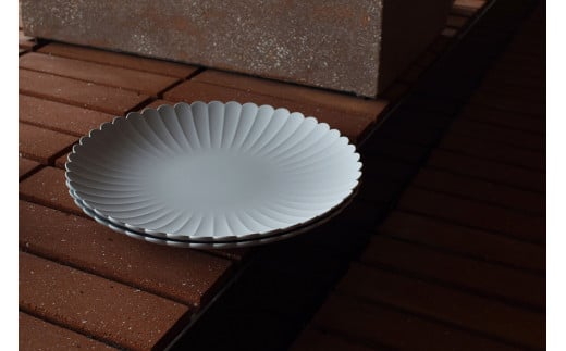 1616/ TY Palace Plate 220 2枚セット【1616/arita japan】有田焼 食器 器 皿 中皿 プレート パレスプレート グレー シンプル A30-594