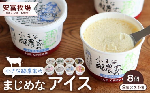 安富牧場 小さな酪農家のまじめなアイス 8個入