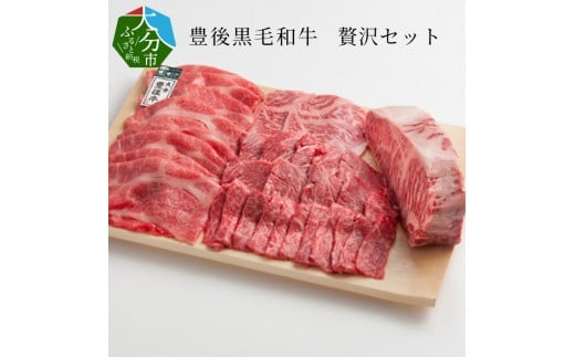 豊後黒毛和牛贅沢セット約2.6kg 牛肉 ブロック 黒毛和牛 豊後牛 おおいた和牛 焼肉セット すき焼き 焼肉 肩ロース うす切り A01049