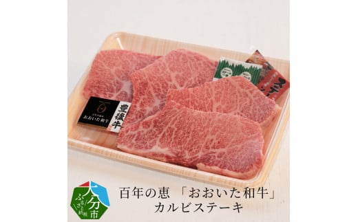 百年の恵 「おおいた和牛」 カルビステーキ約400g  牛肉 和牛 カルビステーキ 霜降り 豊後牛 赤身 モモ バラ肉 おおいた和牛 国産 A01062
