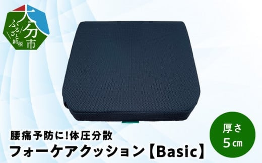 腰痛予防に！体圧分散 フォーケアクッションBasic　厚さ5㎝ 座り心地良い メッシュ生地 背あて 座面 腰痛予防 快適 すべり止め加工 デスクワーク 座布団 体圧分散 R11006