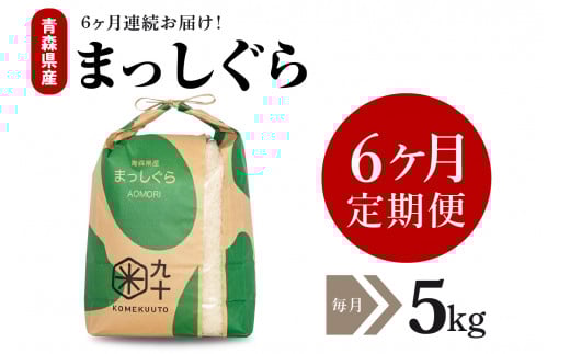 【定期便 6ヶ月】 米 5㎏ まっしぐら 令和7年産 青森県産 (精米)