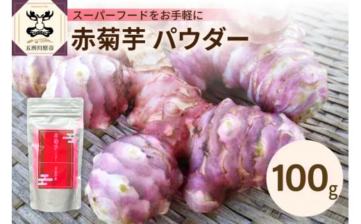 赤菊芋 パウダー 100g [赤キクイモ粉末食品] 菊芋 キクイモ きくいも 赤キクイモ 赤きくいも