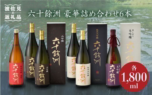 六十餘州 豪華詰め合わせ! 日本酒 純米大吟醸 純米吟醸 飲み比べ 総計6本  【今里酒店】 [SA04] 父の日