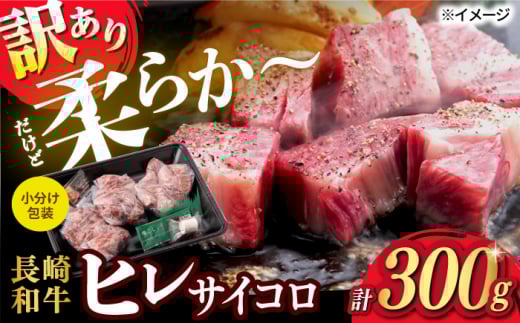 【訳あり】長崎和牛 ヒレ サイコロステーキ 計300g以上【肉のマルシン】 [FG46] 牛肉 希少部位 ヒレ 和牛ステーキ ヒレステーキ サイコロステーキ ひれ 長崎和牛 牛肉 サイコロステーキ