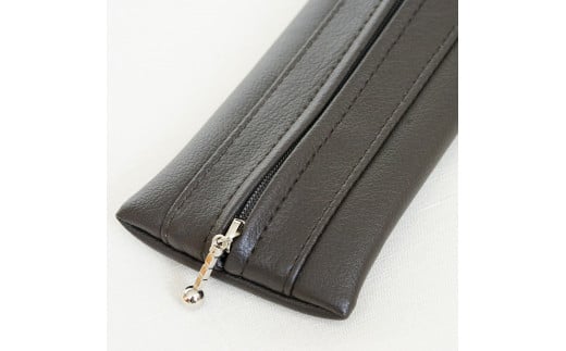 No.218-09 PVCレザーペンケース「FULAPE」(グレー) / 雑貨 日用品 筆箱 千葉県
