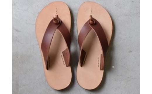 本格牛革のサンダル 【こげ茶／22.0cm～27.5cm】
